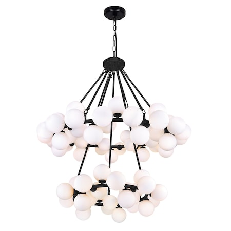 Cwi Lighting Arya 70 Light Chandelier With Black Finish 1020P39-70-101